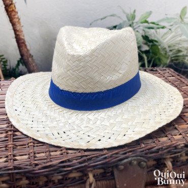 Chapeau Capri avec bandeau Bleu Royal cousu