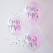 Ballons Miss to Mrs avec confettis roses à l'intérieur, spécial EVJF
