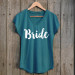 T-shirt Bride Bleu Canard et blanc