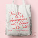 Tote-Bag "Time to Drink Champagne" personnalisé naturel écru