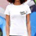 T-Shirt Future Mariée inscription zone Cœur Noir, blanc à col rond, stretch