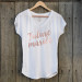 T-shirt Future Mariée Blanc écriture Rose Gold (cuivré)