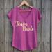 T-shirt Team Bride Framboise et rose bonbon